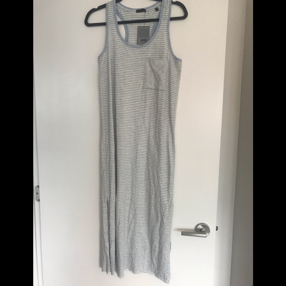 ATM Striped Racerback Tank Dress - Picture 8 of 9